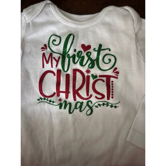 3pcs Newborn Baby Infant Girls 1st Christmas Leggings Tutu Dress Costume Outfits - Picture 3 of 7